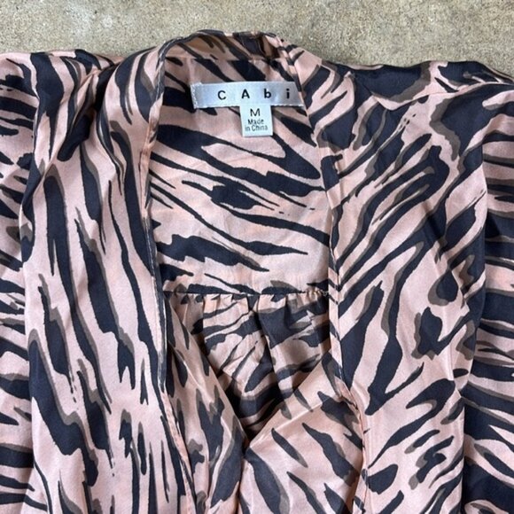 CAbi Pink and Black Print BlouseSize: Medium - Picture 2 of 7